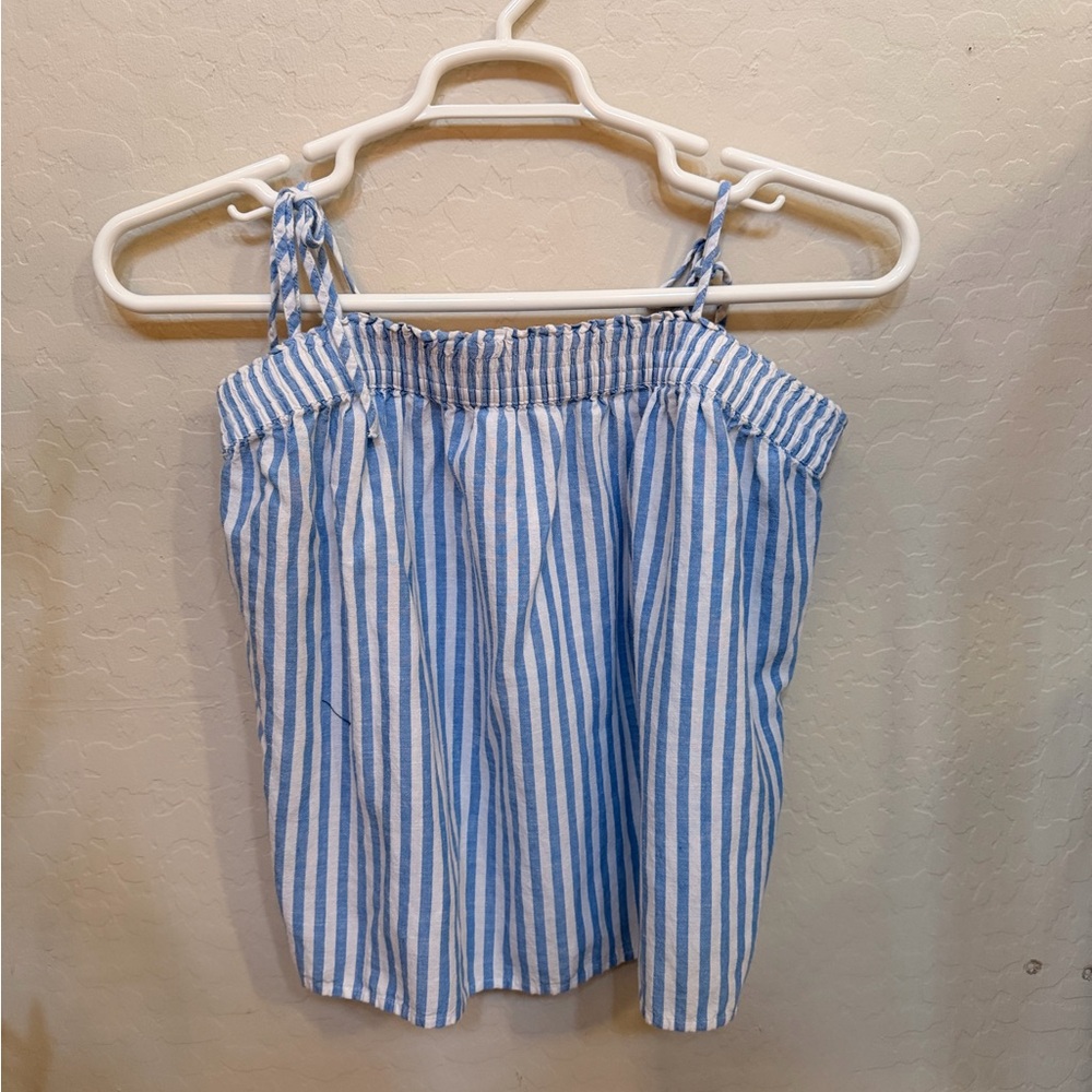 Levi's Blue and White Striped Spaghetti Strap Camisole